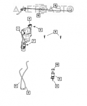 Бачок омывателя Jeep Compass 11-16 без крышки