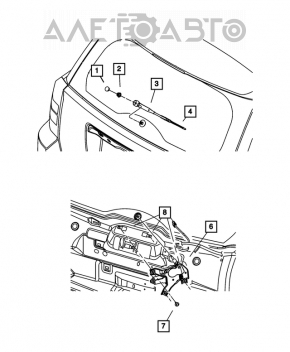 Трапеция дворников с моторчиком задняя Jeep Compass 11-16