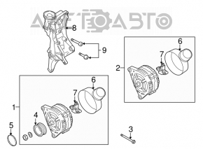 Generatorul Audi Q5 8R 09-17 2.0T