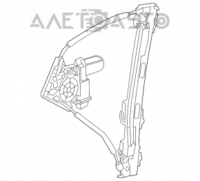 Geam electric cu motor spate stânga Fiat 500L 14-