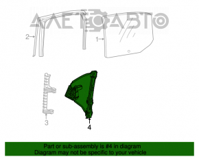 Geam electric cu motor spate stânga Fiat 500L 14-