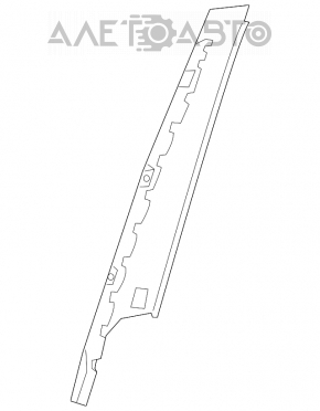 Panoul lateral frontal stânga al ușii Fiat 500L 14-