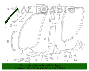 Capacul amortizorului din față dreapta Fiat 500L 14- gri față