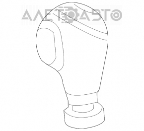 Maneta cutiei de viteze automata Fiat 500L 14- piele neagra, aer sub geam