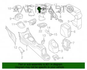 Maneta cutiei de viteze automată Fiat 500L 14- piele neagră, aer sub geam