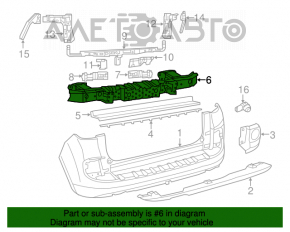 Amplificatorul de bara spate pentru Fiat 500L 14- cu absorbant