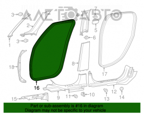 Garnitura de ușă față stânga Fiat 500L 14-