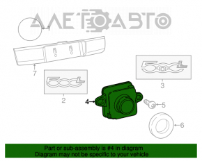 Camera de vizionare spate pentru Fiat 500L 14-