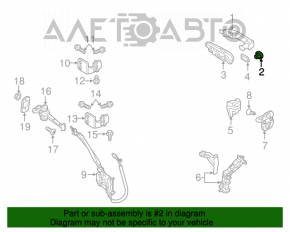 Manerul exterior al manetei din spate dreapta a Jeep Renegade 15-