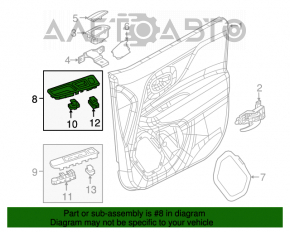 Controlul geamului electric din față dreapta pentru Jeep Renegade 15-