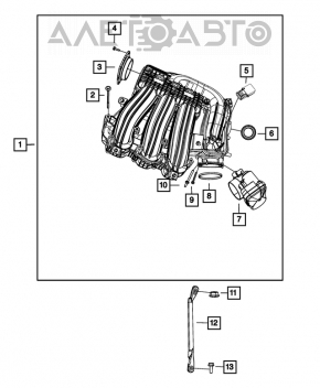 Senzorul MAP pentru Jeep Cherokee KL 14- 2.4