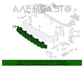 Absorbantul de impact al bara fata pentru Jeep Renegade 15- Trailhawk