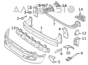 Absorbantul de impact al bara fata pentru Jeep Renegade 15- Trailhawk