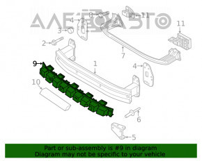 Absorbantul de bara fata pentru Jeep Renegade 15-18, post-restilizare, nou, neoriginal