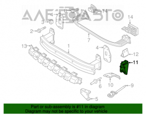 Montare cârlig de remorcare în fața bara de protecție spate stânga Jeep Renegade 15- Trailhawk inferior