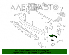 Montare cârlig bara față stânga Jeep Renegade 15- Trailhawk