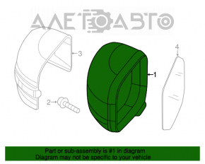 Oglindă laterală stângă Jeep Renegade 15- 7 pini, semnalizator, argintiu