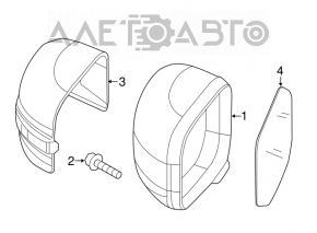 Oglindă laterală stângă Jeep Renegade 15- 7+1 pini, BSM, semnalizator, structură