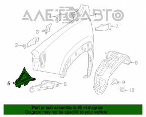 Suport aripi dreapta față Jeep Renegade 15- înainte