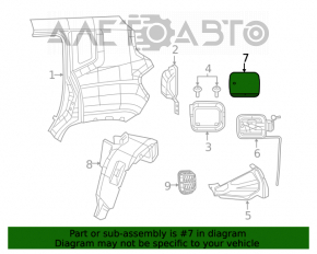 Capacul rezervorului de combustibil Jeep Renegade 15- cu carcasă, tip 1