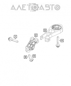 Pernele motorului spate Jeep Compass 17- cutie de viteze automata/manuala 6 trepte