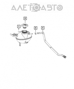 Rezervor de expansiune pentru răcire Jeep Compass 17- 2.4 fără capac nou OEM original