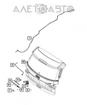 Трапеция дворников с моторчиком задняя Jeep Compass 17-