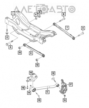 Bara spate pentru Jeep Compass 17- fwd