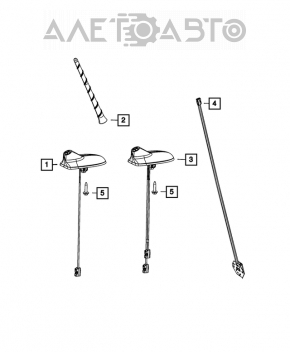 Антенна гнездо Jeep Compass 17-