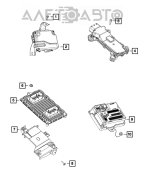 Modulul de control al cutiei de viteze automate Jeep Compass 17-18 2.4 9 trepte - cutie de viteze automată.