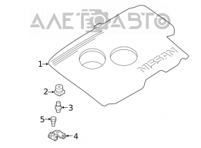 Capacul motorului Nissan Altima 19- 2.5