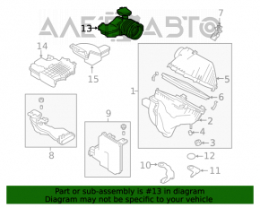 Conducta de aer pentru colectorul Nissan Altima 19- 2.5