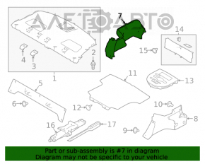 Capacul arcului drept Nissan Altima 19-