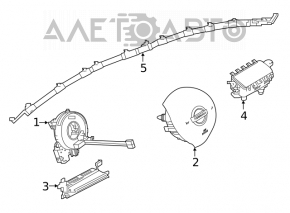 Perna de siguranță airbag, cortina laterală dreapta Nissan Altima 19-