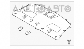 Raftul din spate Nissan Altima 19- negru