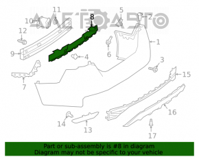 Absorbantul de bara spate Nissan Altima 19-