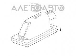 Lumina cu numărul ușii portbagaj dreapta Nissan Rogue 21-23 nou original OEM