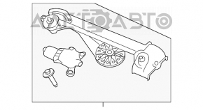 Trapezul de curățare a parbrizului cu motor pentru Nissan Altima 19-