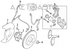 Butuc fata dreapta Nissan Altima 19 - nou original OEM