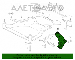 Capacul frontal stânga Nissan Altima 19-