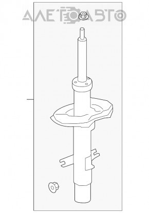 Стойка амортизатора в сборе передняя правая Nissan Altima 19- AWD