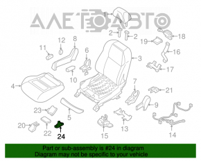 Senzorul de prezență a pasagerului Nissan Altima 19- nou OEM original