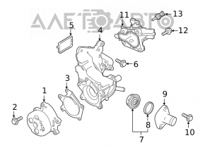 Корпус термостата Nissan Rogue 21-22 2.5