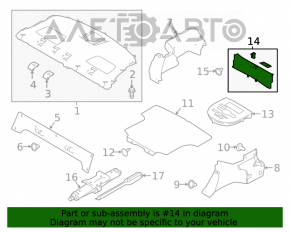 Capacul portbagajului Nissan Altima 19- zgârieturi