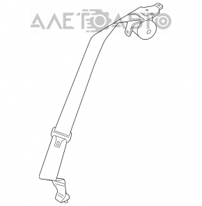 Ремень безопасности задний правый Nissan Altima 19- черный, топляк