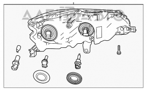 Far stânga față Nissan Altima 19- halogen pur