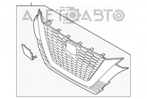 Grila radiatorului Nissan Altima 19- cu emblema noua, neoriginala.