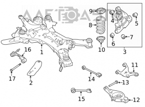 Arcul elicoidal spate stânga Nissan Altima 19- awd