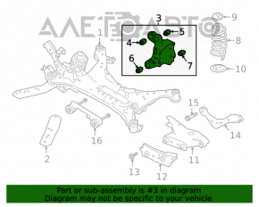 Capacul spate dreapta Nissan Altima 19- fwd