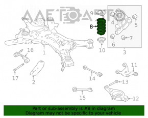 Arcul elicoidal spate stânga Nissan Altima 19- awd